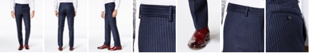 DKNY Men's Modern-Fit Navy Pinstripe Suit Pants